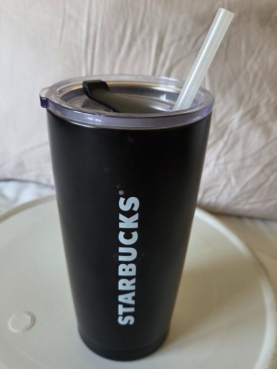 Starbucks Other - Starbucks Black Tumbler with Straw - NEW